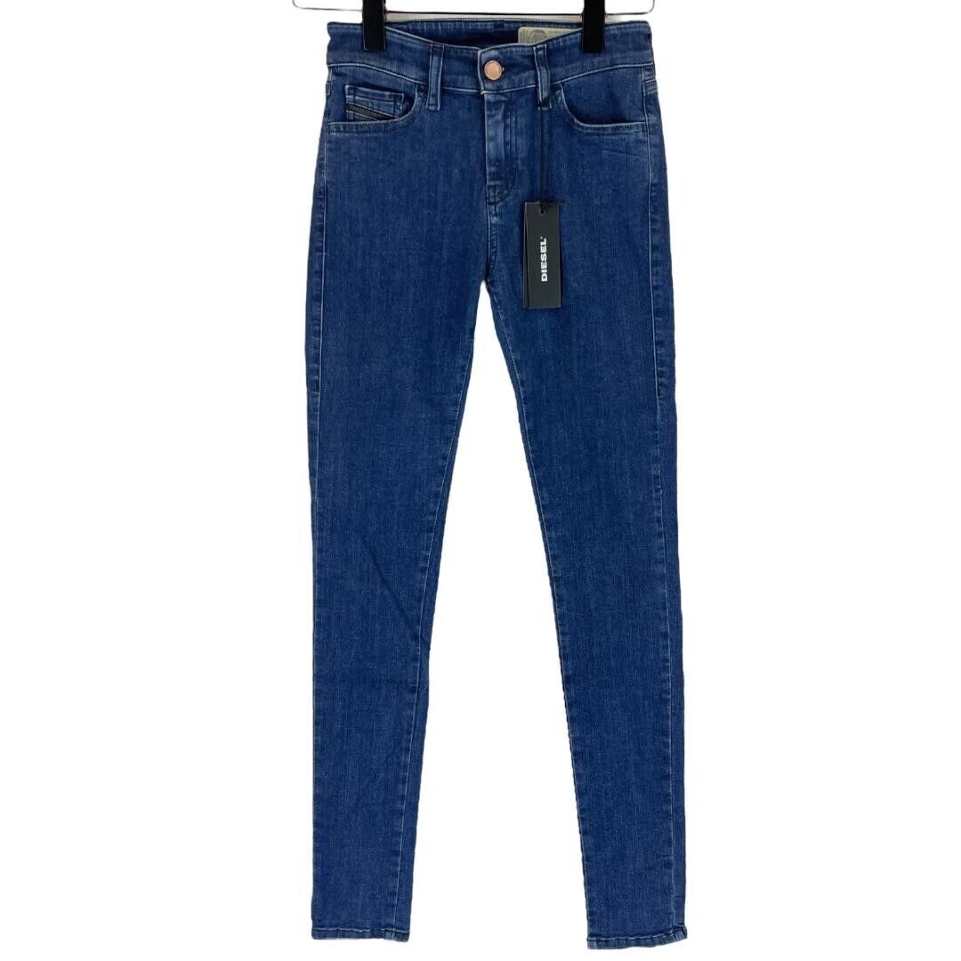 DIESEL SLANDY WOMEN JEANS 00SXJN 084FR SUPER SLIM-SKINNY W27 L32 GENUINE RRP199€