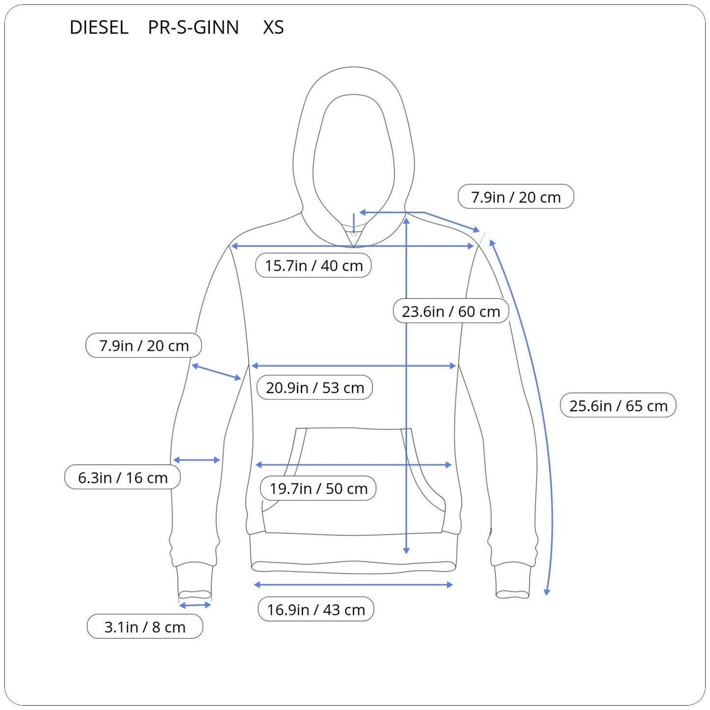 DIESEL PR-S-GINN HOODIE A07779 0AJIH 900