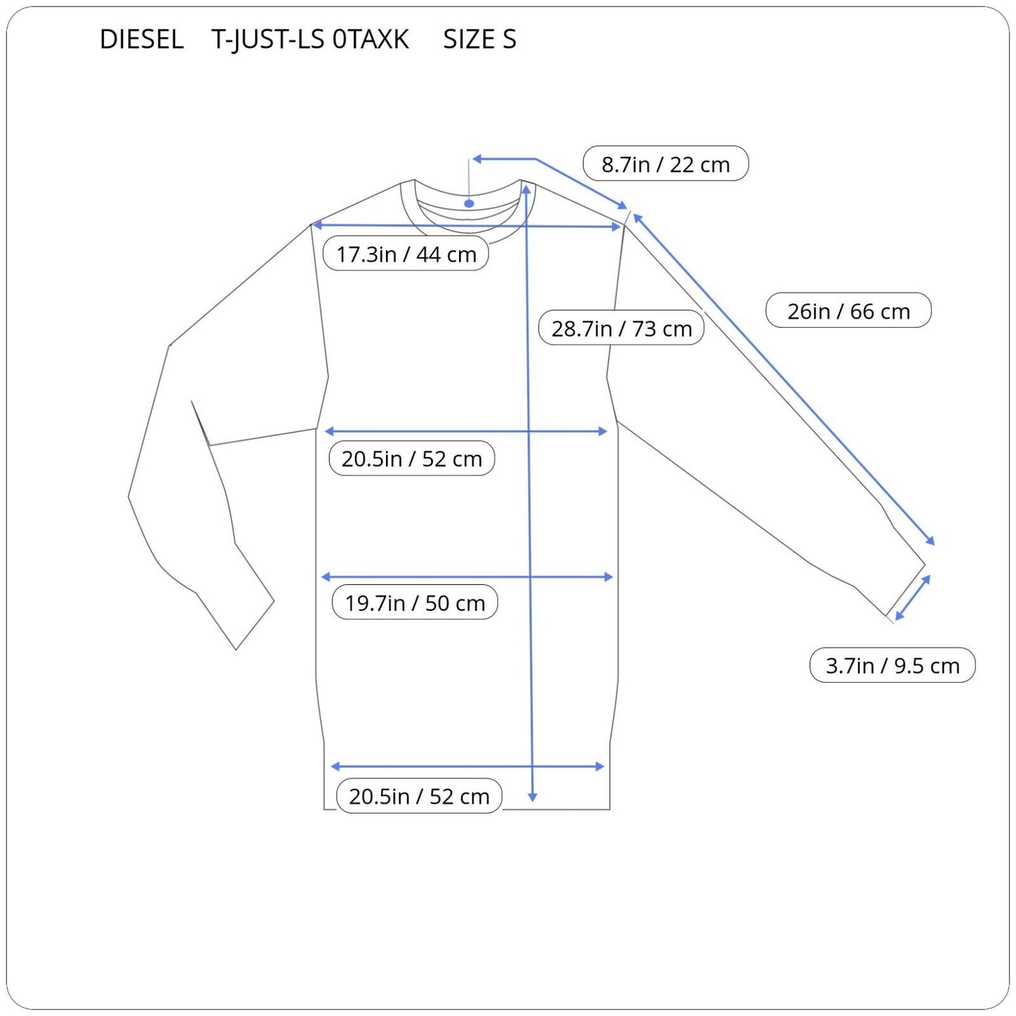 DIESEL T-JUST-LS VYRIŠKI MARŠKINĖLIAI A00338 0TAXK