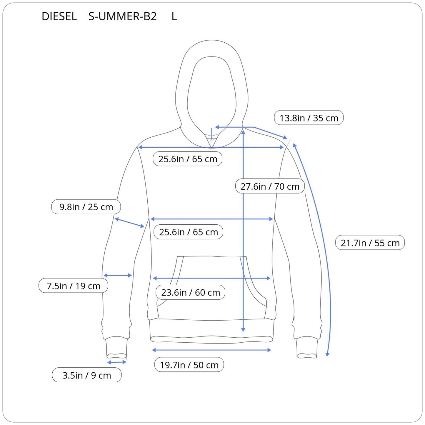 DIESEL S-UMMER-B2 SWEAT A02810 0GRAC 9XX