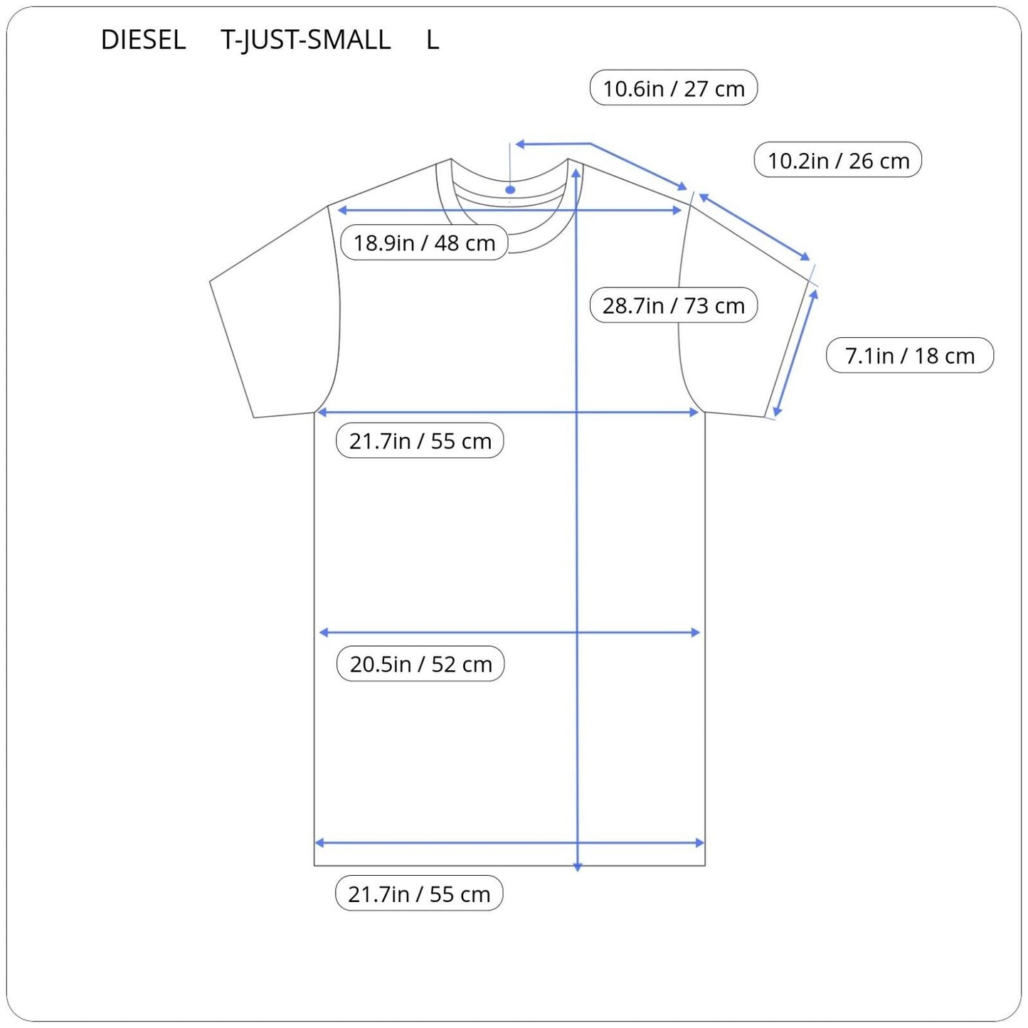 DIESEL T-JUST-SMALL-NEW D LOGO MENS T-SHIRT A11184 RGRAI