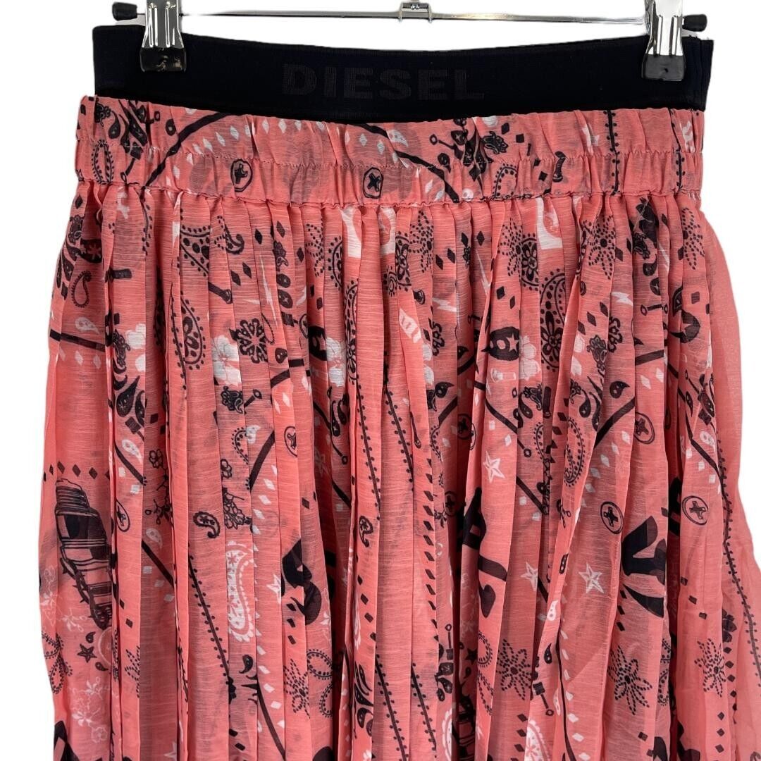 Diesel O-PLIZ women skirt 00SR6Y 0WATZ elastic waist SIZE XS GENUINE RRP 199€