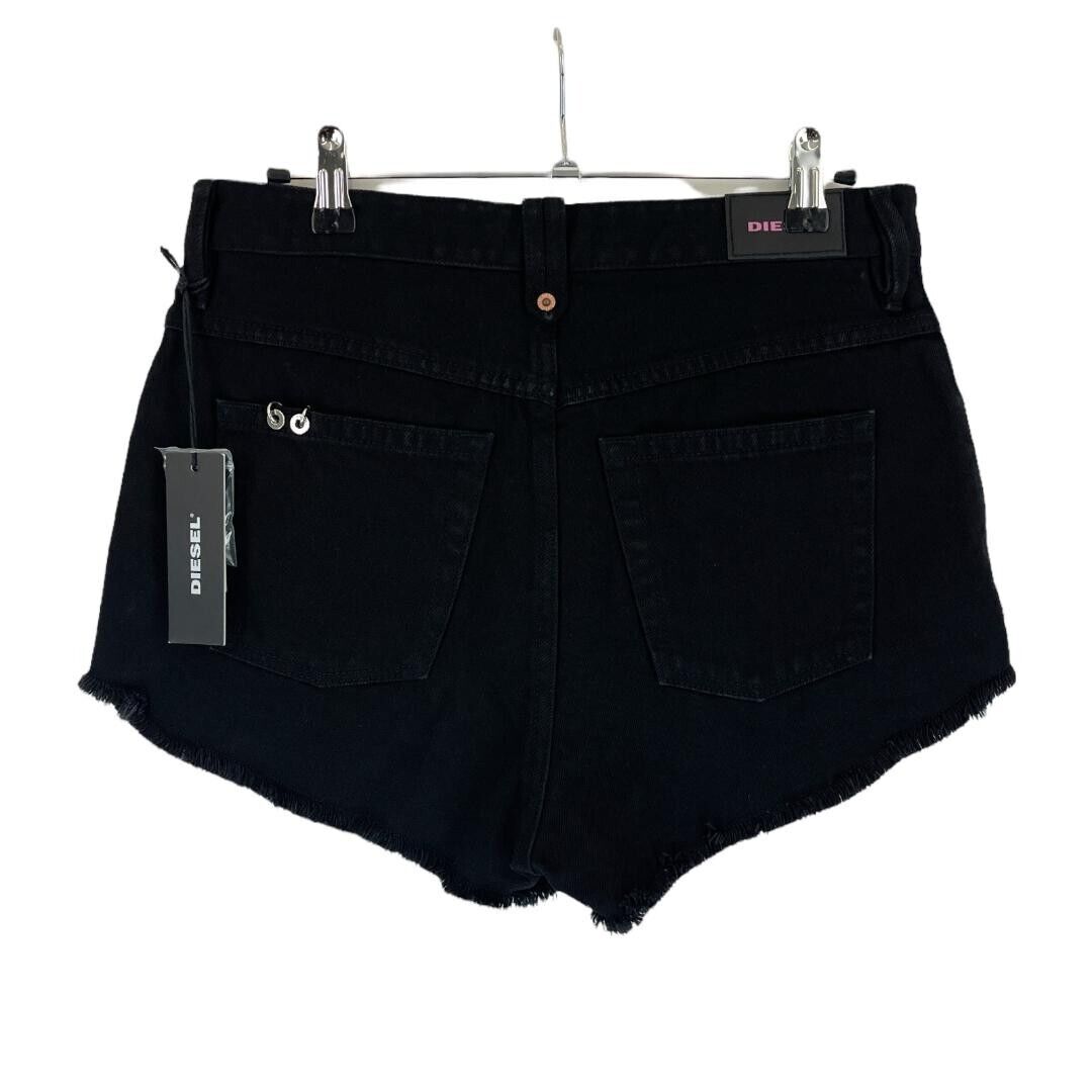 DIESEL DE-GINGHER DENIM SHORTS WOMEN 00SFT2 0DARY SIZE 28 GENUINE RRP 159€