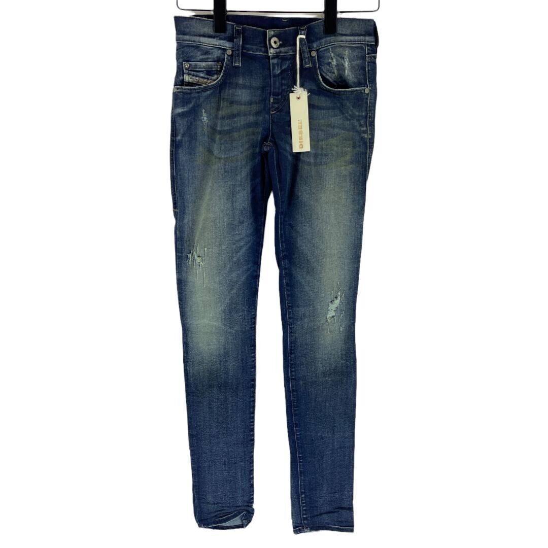 Diesel GRUPEE 00SFCU 0838T SUPER SLIM-SKINNY Moteriški džinsai žemu juosmeniu