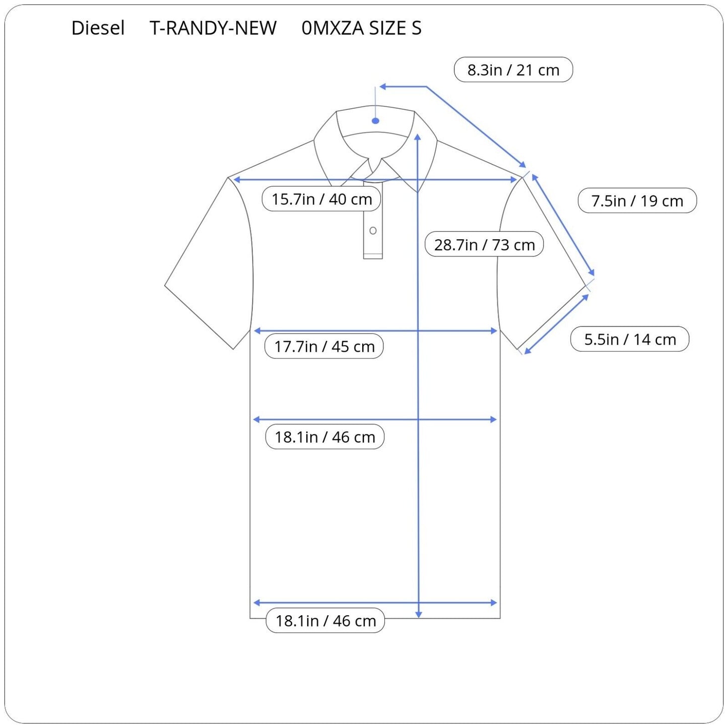 DIESEL POLO MARŠKINĖLIAI T-RANDY-NEW 00SW7C 0MXZA