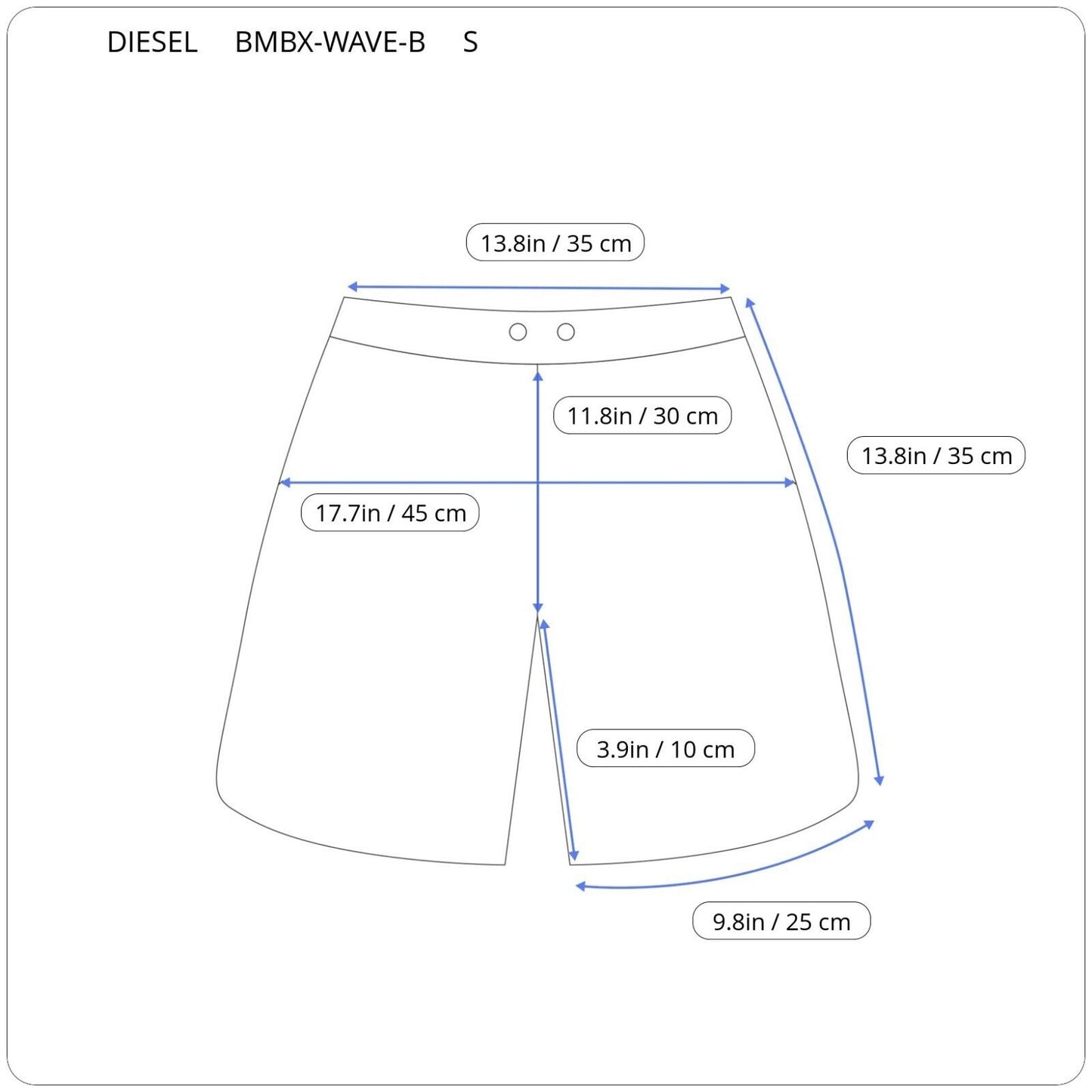 DIESEL BMBX-WAVE-B A03880 0EFAW VYRIŠKI MAUDYMOSI ŠORTAI