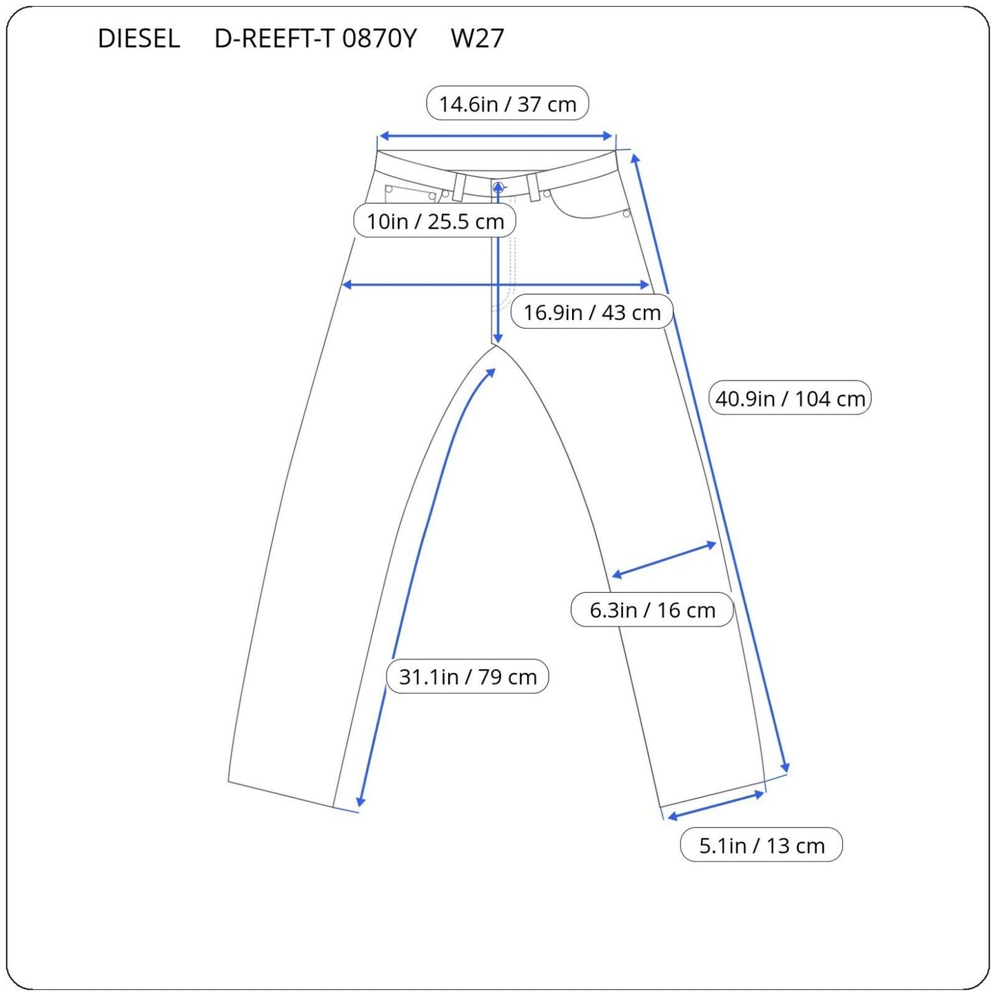 DIESEL D-REEFT-T 00ST25 0870Y SKINNY MEN JOGG JEANS