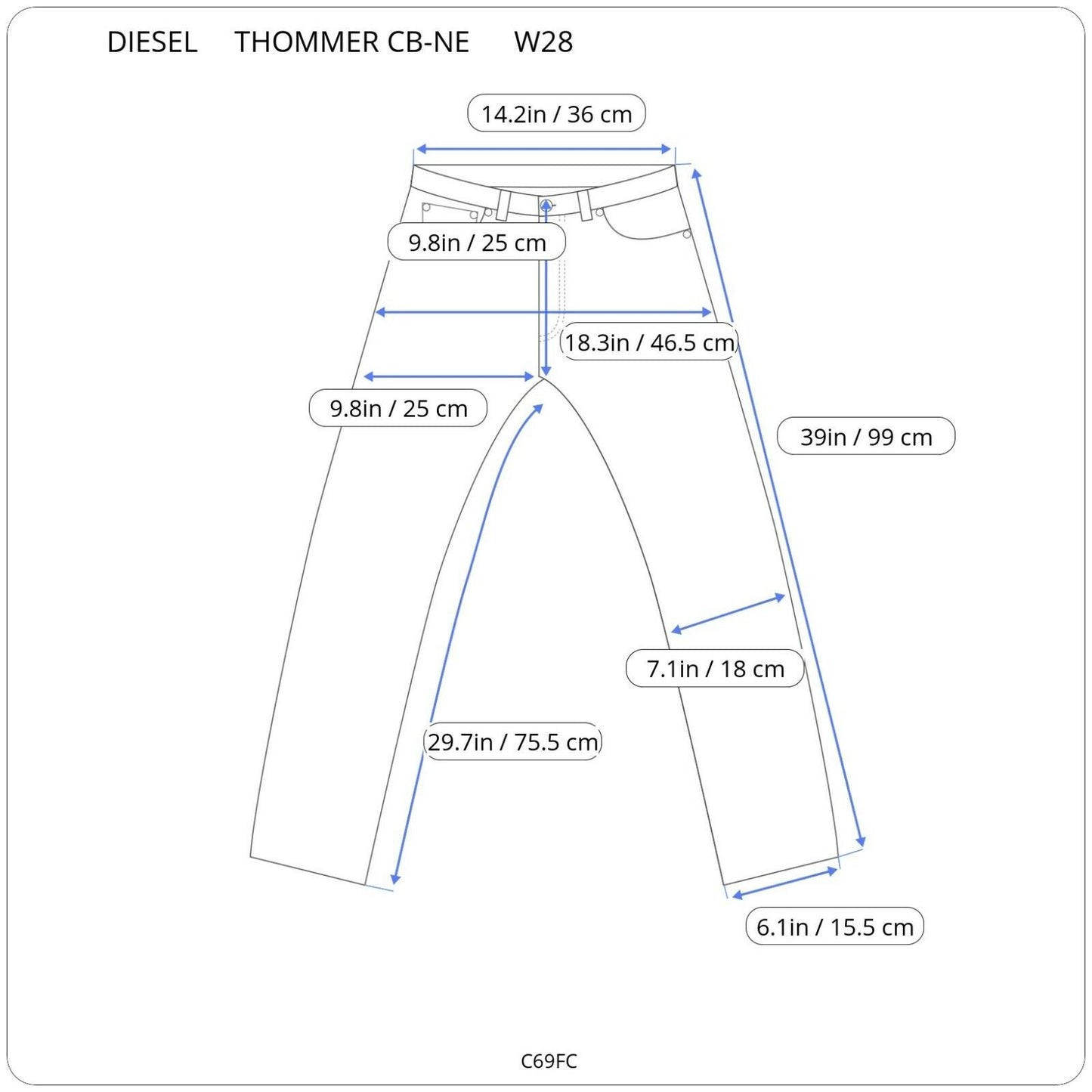 DIESEL THOMMER CB-NE MEN JOGG JEANS