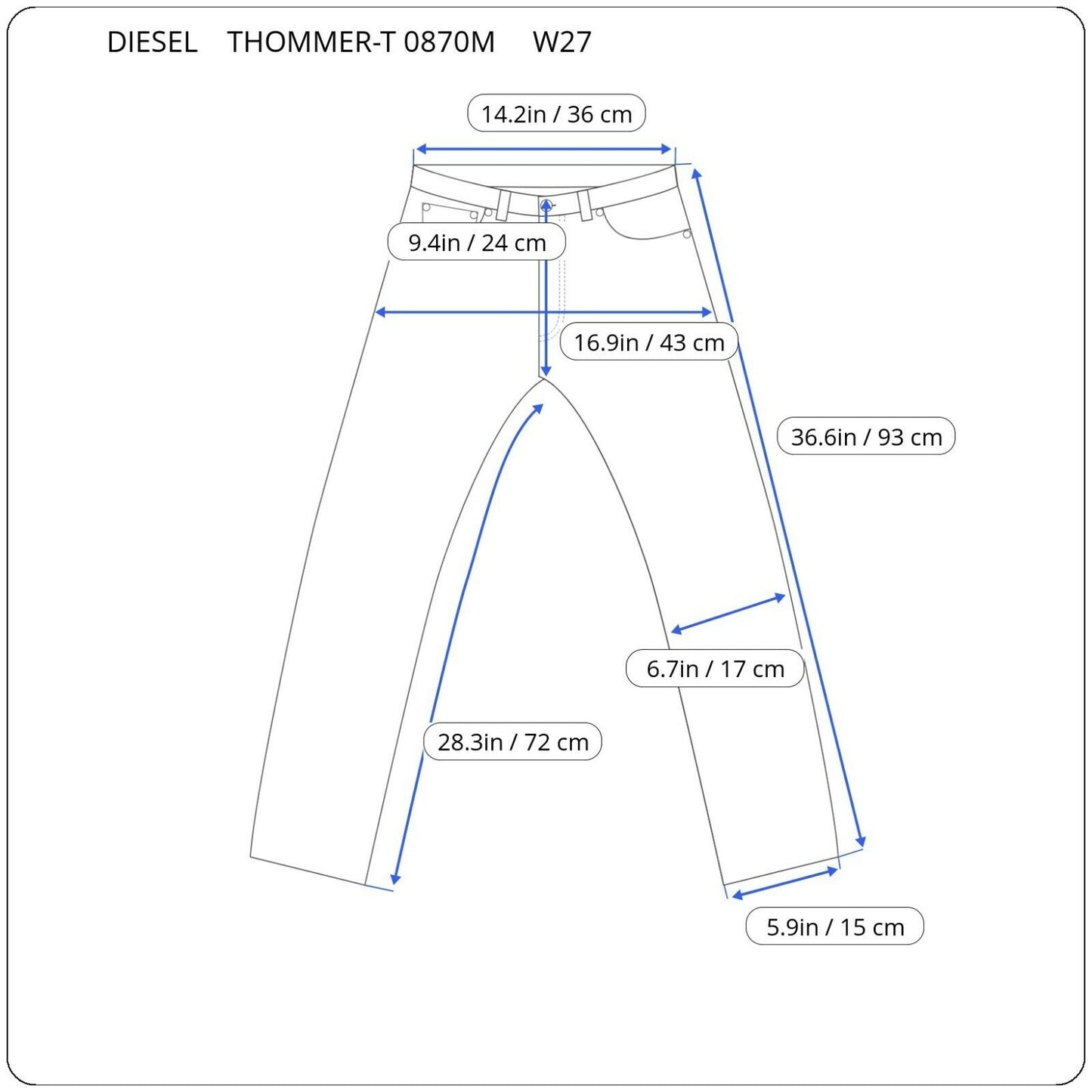 Diesel THOMMER-T 00SE3D 0870M Vyriški Jogg džinsai