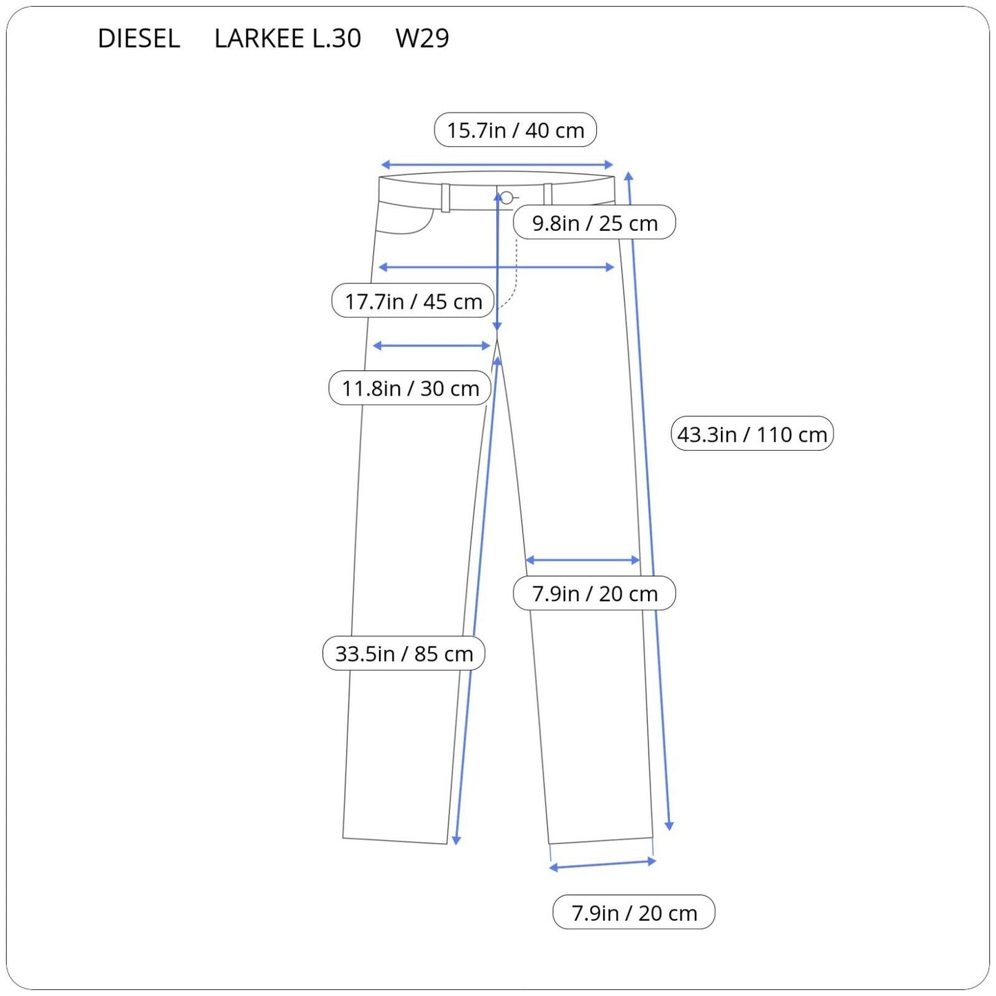 DIESEL LARKEE JEANS WITH DEFECTS 00C06P 0839F W29 GENUINE 14 RRP 190€