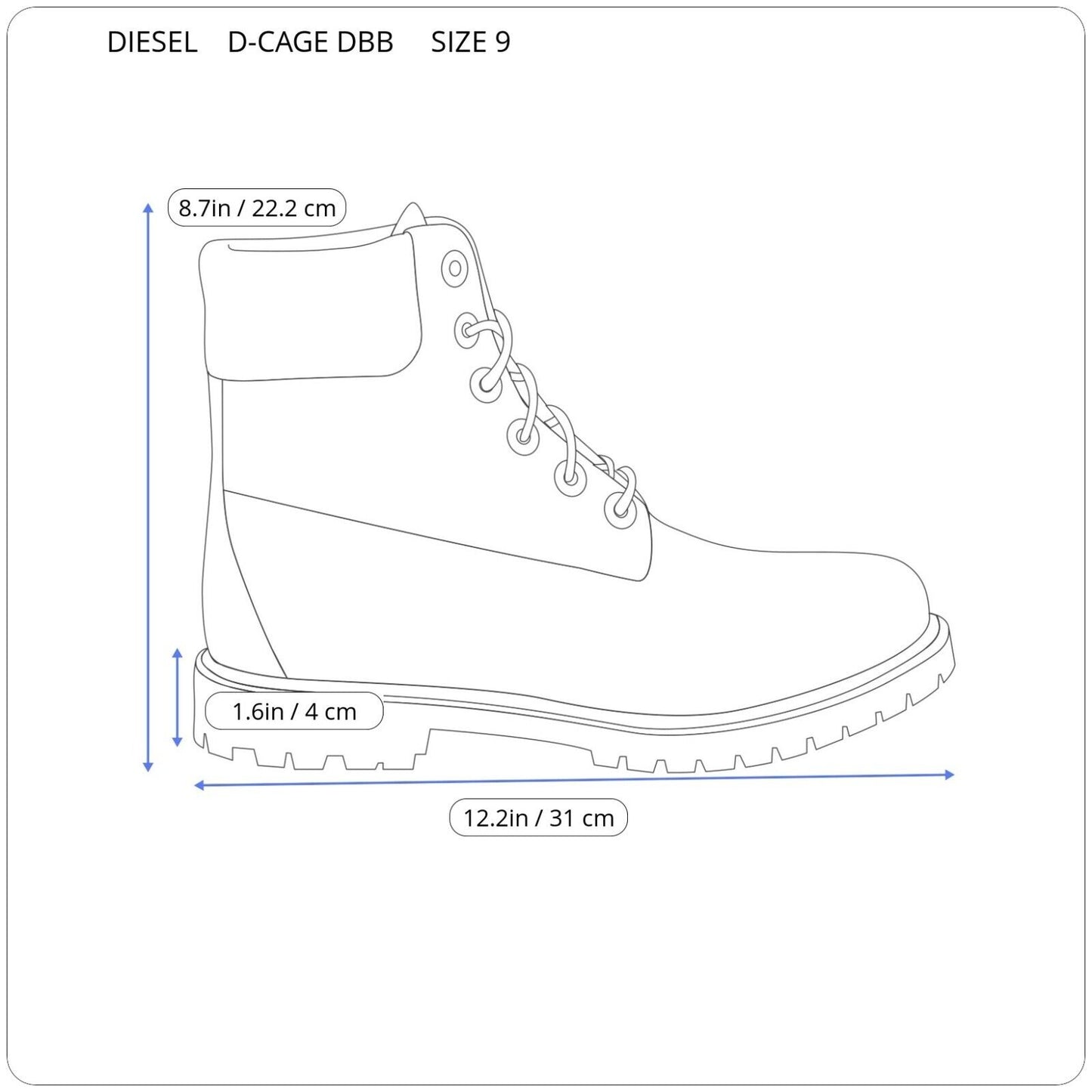 DIESEL D-CAGE DBB VYRIŠKI BATAI Y01775 PR276 T8085