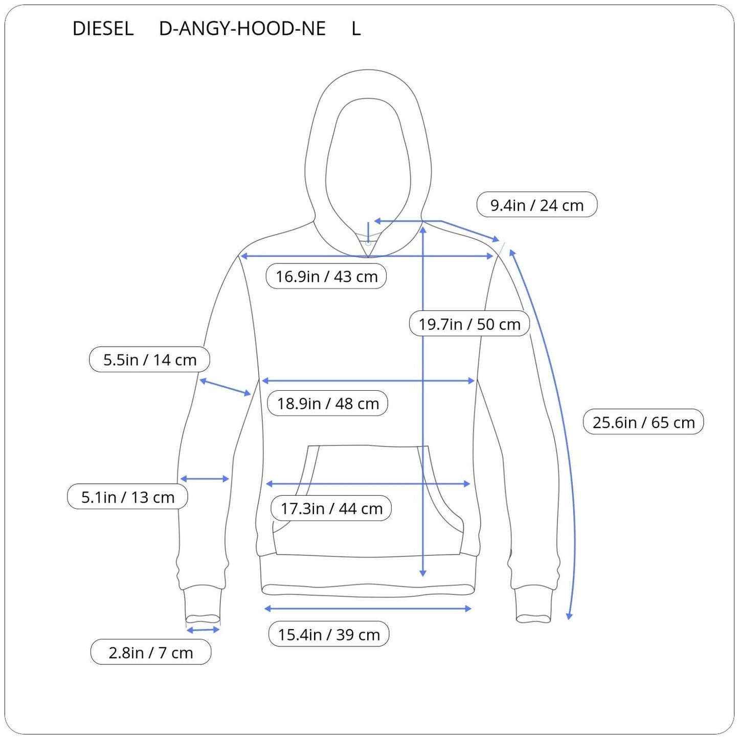 DIESEL D-ANGY-HOOD-NE A04021 09E32 42M WOMEN