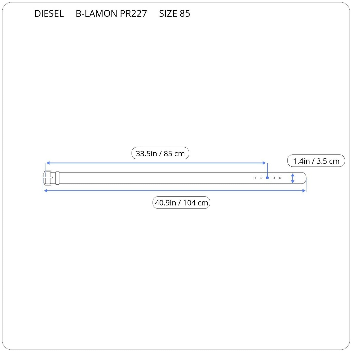 DIESEL B-LAMON DIRŽAS X06028 PR227 T2158