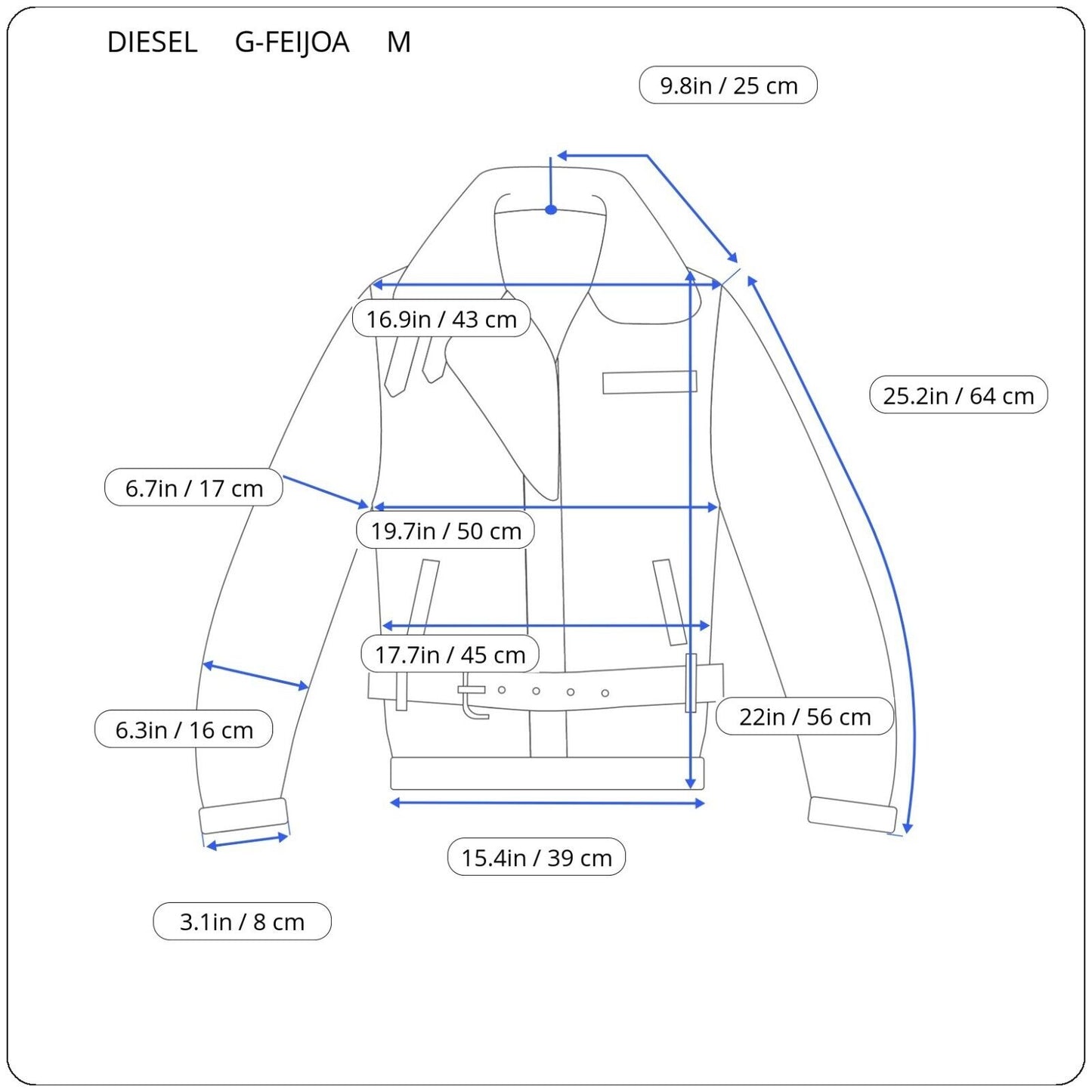 Diesel G-FEIJOA WOMEN LEATHER JACKET 06191 0PDAF SIZE M GENUINE RRP 480€