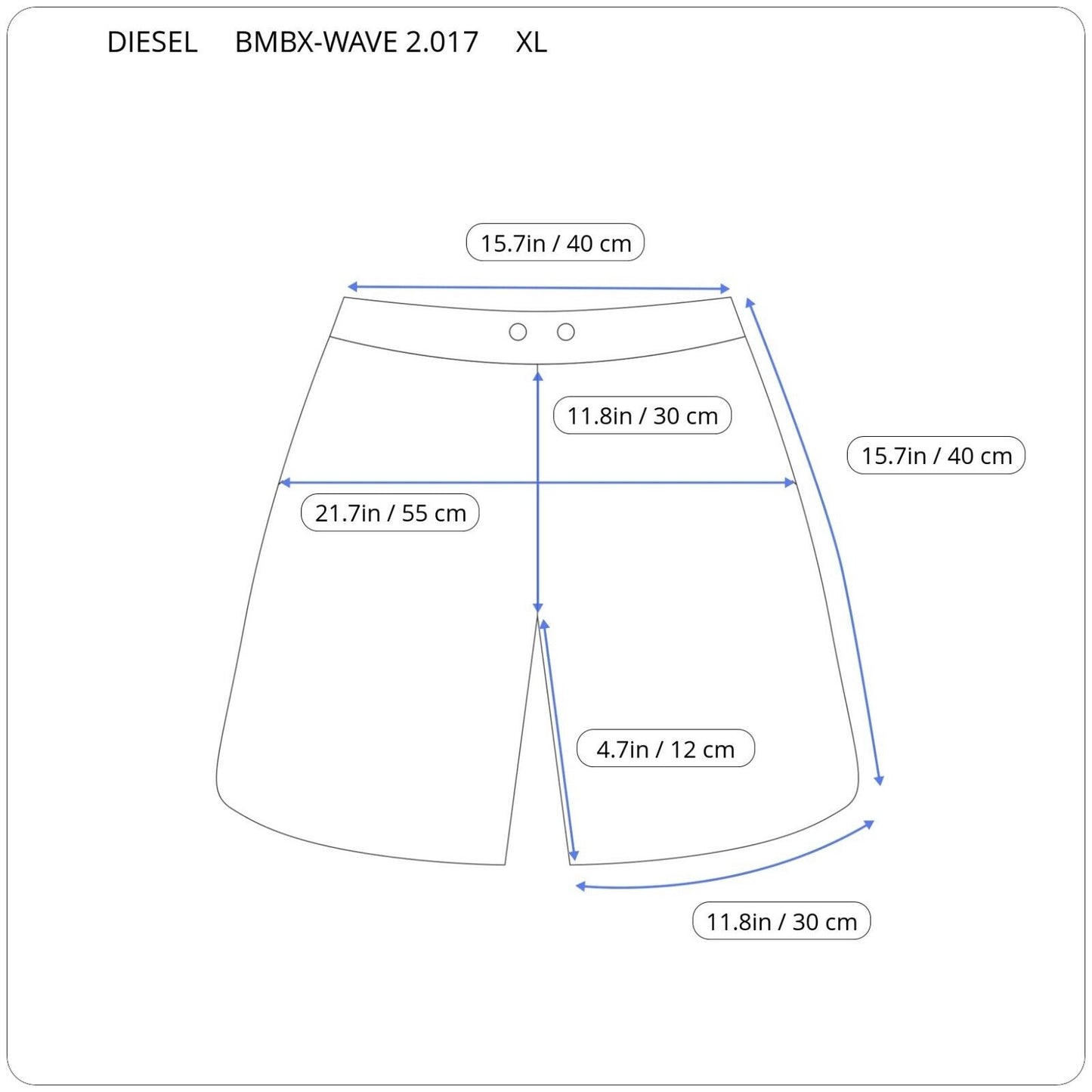 Diesel BMBX-WAVE 2.017 00SV9U 0PCAU Men Swimming Shorts SIZE XL Genuine RRP €110