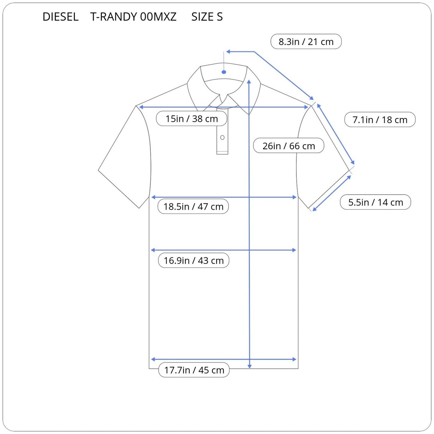 DIESEL POLO MARŠKINĖLIAI T-RANDY 00SZRY 00MXZ