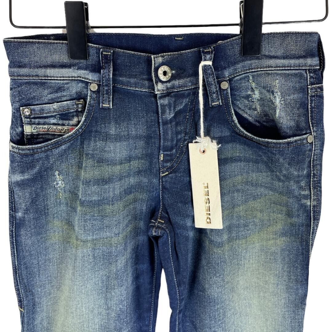 Diesel GRUPEE 00SFCU 0838T SUPER SLIM-SKINNY Moteriški džinsai žemu juosmeniu