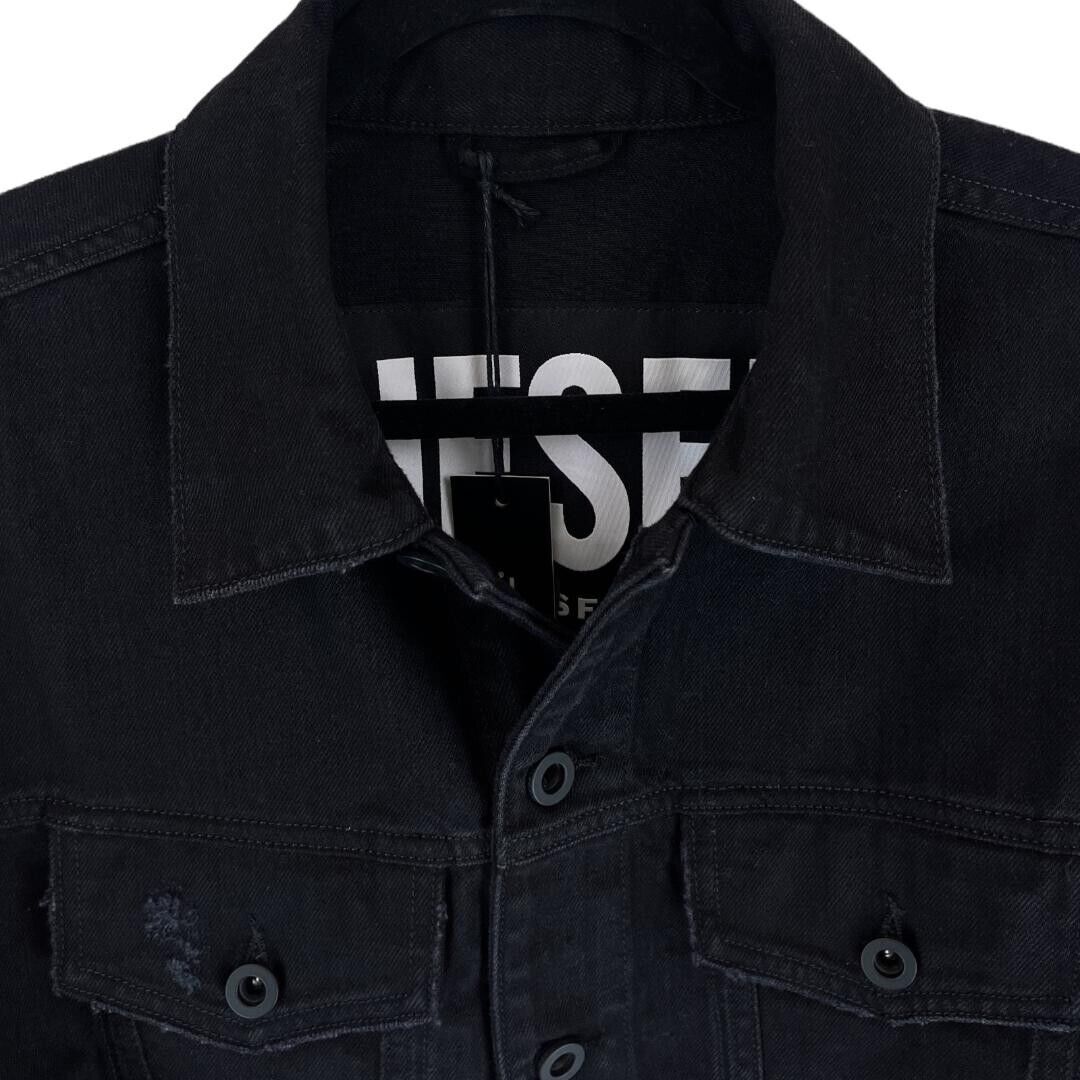 DIESEL DE-POPPY Cropped Denim Jacket 00SM5W 0IATU Women Size S GENUINE 249€