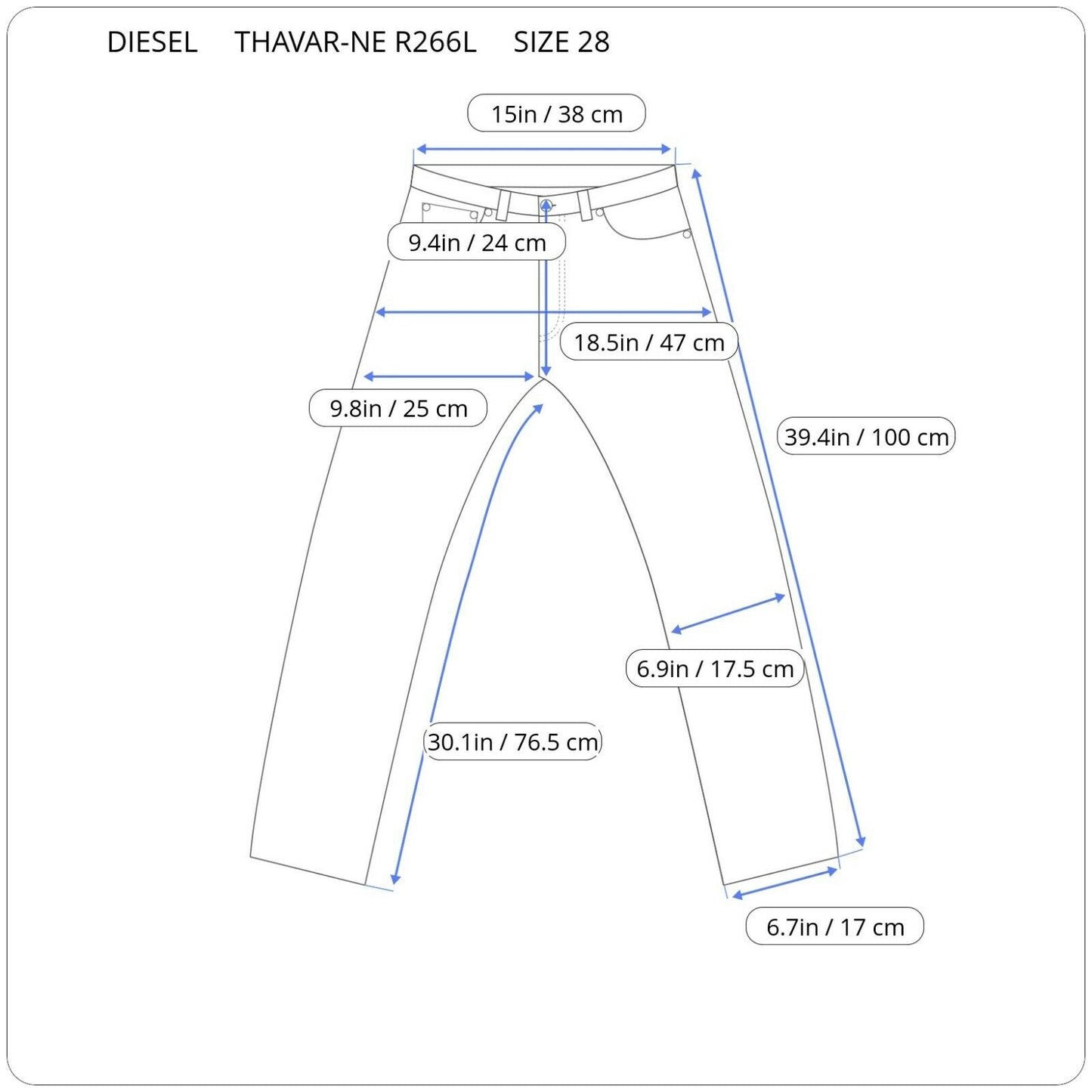 Diesel THAVAR-NE 00S5BL R266L Vyriški Jogg džinsai