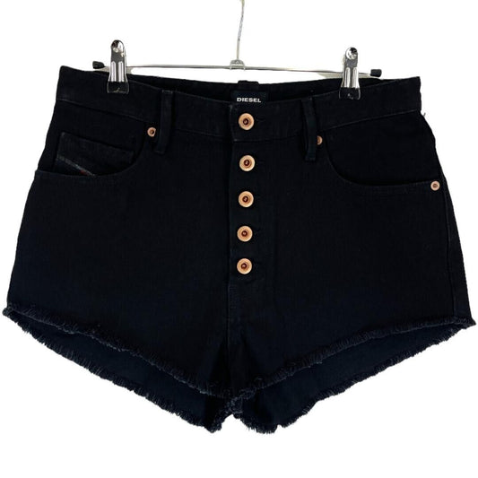 DIESEL DE-GINGHER DENIM SHORTS WOMEN 00SFT2 0DARY SIZE 28 GENUINE RRP 159€