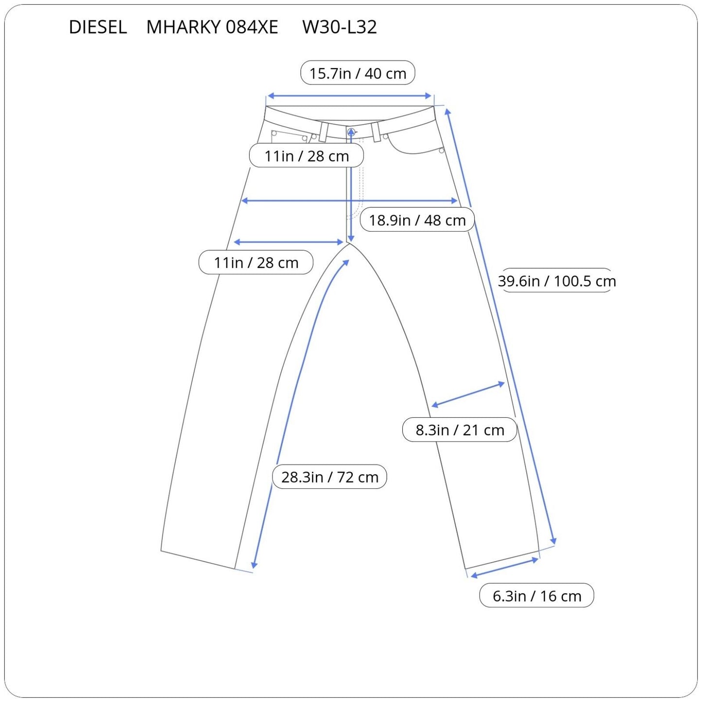 Diesel MHARKY 00SH3Q 084XE SLIM-SKINNY Vyriški džinsai