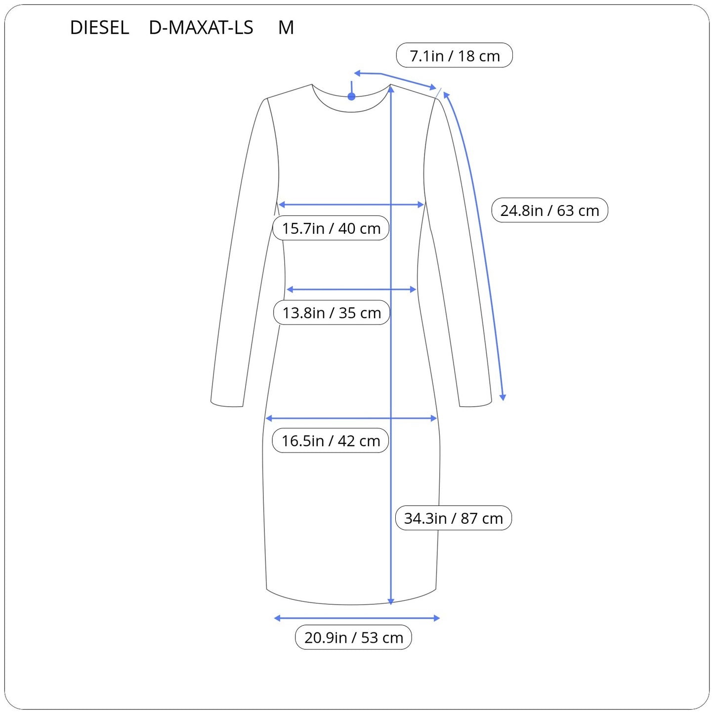 DIESEL D-MAXAT-LS WOMEN DRESS A05056 0GCAF