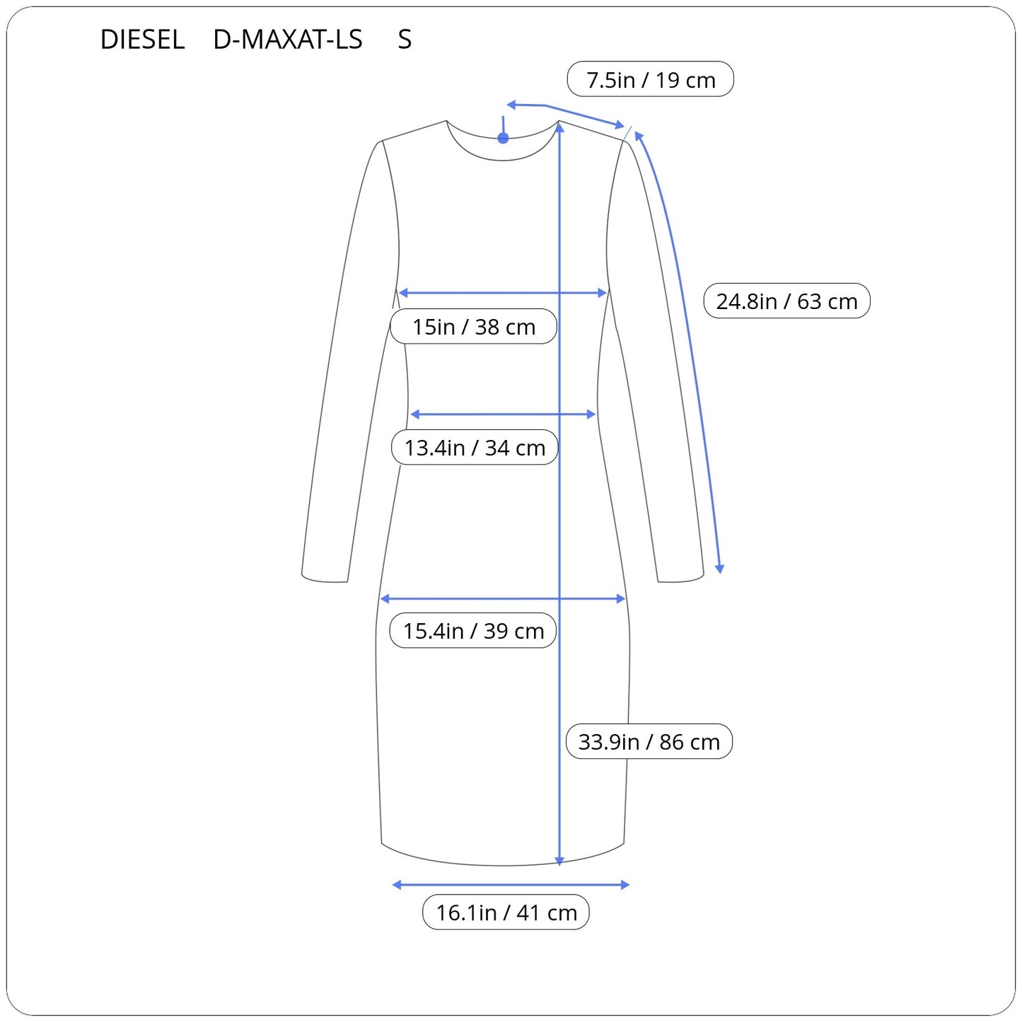 DIESEL D-MAXAT-LS WOMEN DRESS A05056 0GCAF