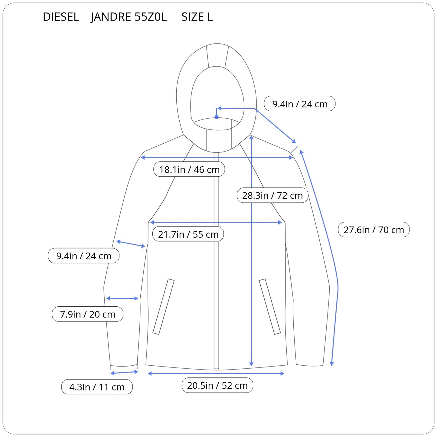 DIESEL JANDRE MEN JACKET 05D2LI 55Z0L